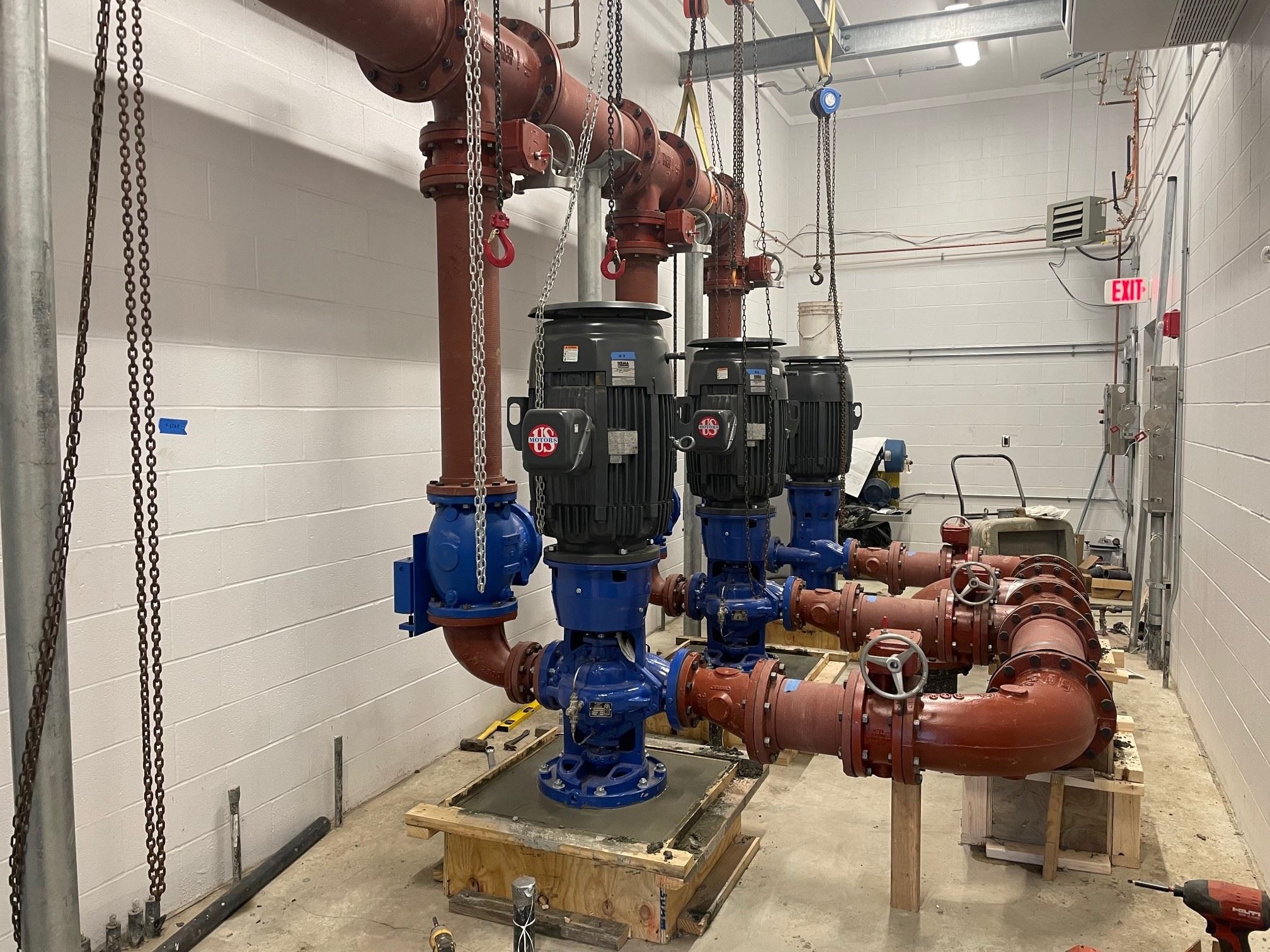 Finish Water Pumps and Concrete Pads